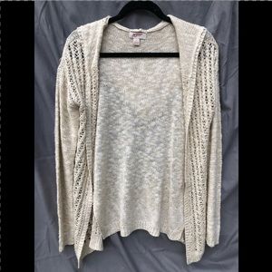 Beige Hooded Spring Cardigan